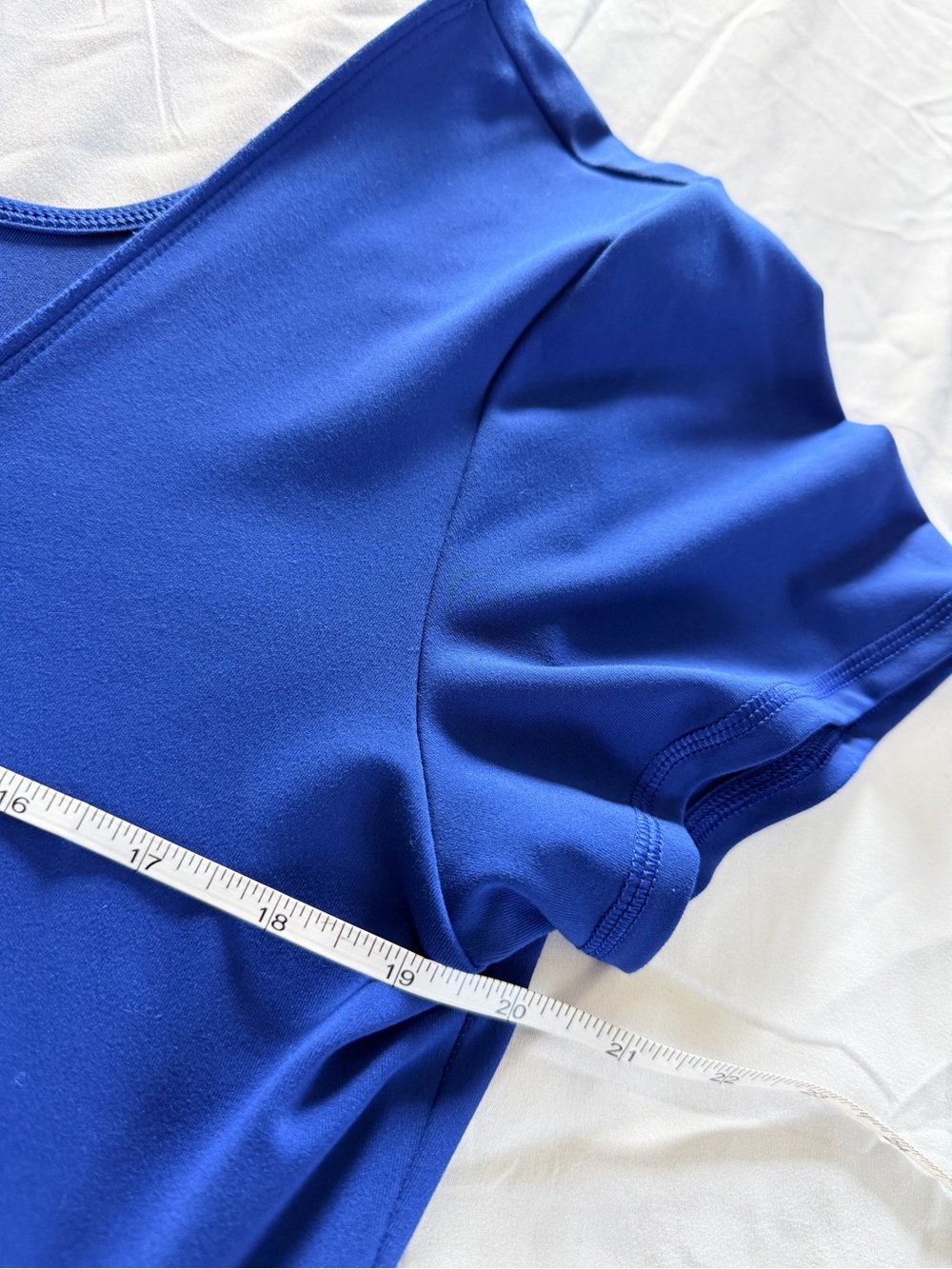 Ingrid & Isabel Royal Blue Scoop Neck Short Sleeve Dress w/ Built In Shorts - Picture 10 of 14